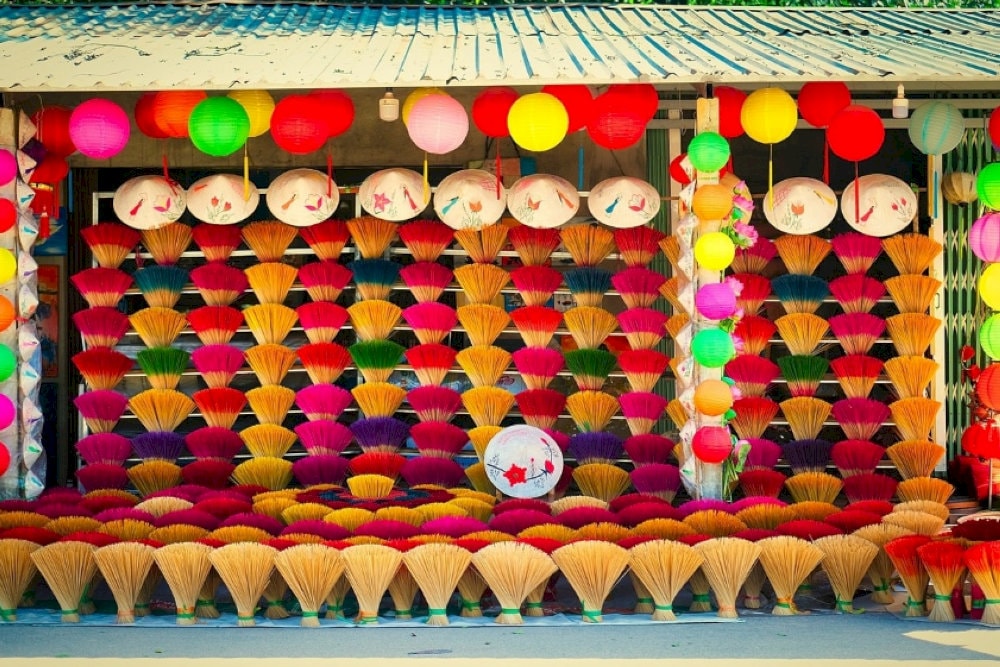 The vibrant scene at Xuan Thuy Village